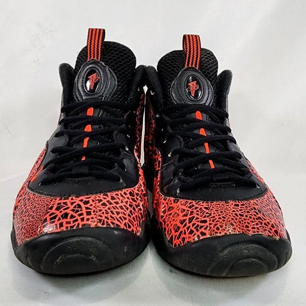 Nike Little Posite One Premium‎ Black Bright Crimson Red Shoe 644791-012 Size 6Y
